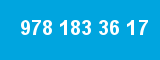 978 183 36 17 978 183 36 17